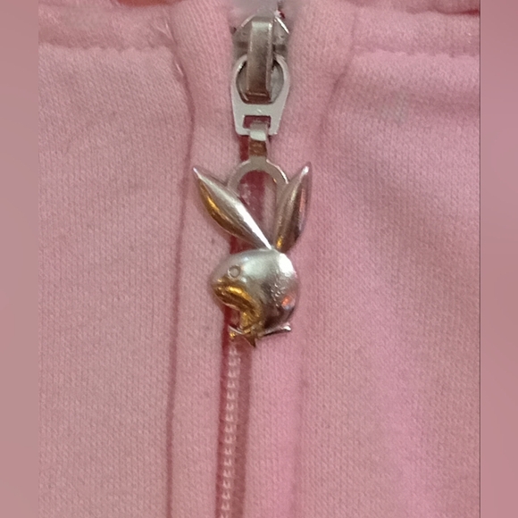 Playboy Pink Cropped Hoodie - Picture 7 of 10